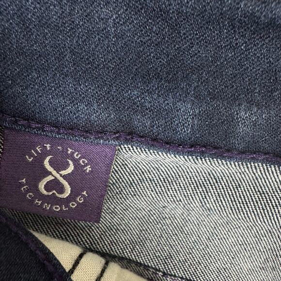 NYDJ Dark Wash Mid Rise Skinny Jeans Stretch Pockets Made In USA Size 10 - Picture 6 of 8